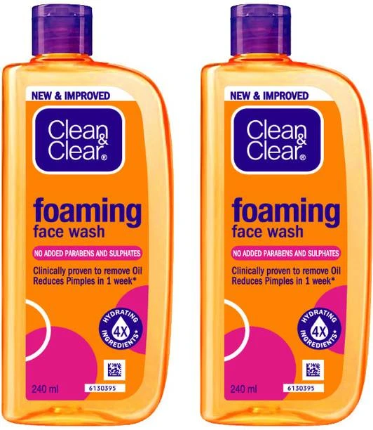 Clean & Clear Foaming 240ml| Clinically proven| Pimple & Acne removal